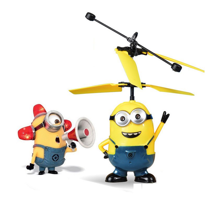 MÁY BAY CẢM ỨNG MINION , DOREMON, MÈO KITY CHO BÉ KÈM DÂY SẠC