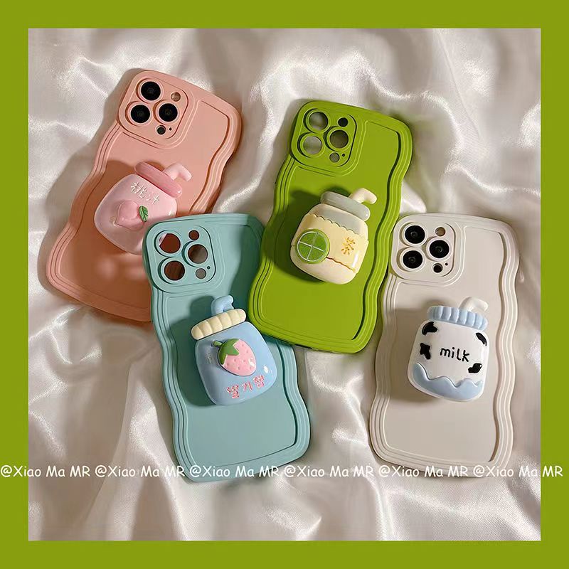Ốp Điện Thoại Họa Tiết Dễ Thương Chống Sốc Kèm Giá Đỡ Cho IPhone 6 6S 7 8 Plus SE 2020 X XR XS Max 11 12 13 14 Pro Max Plus