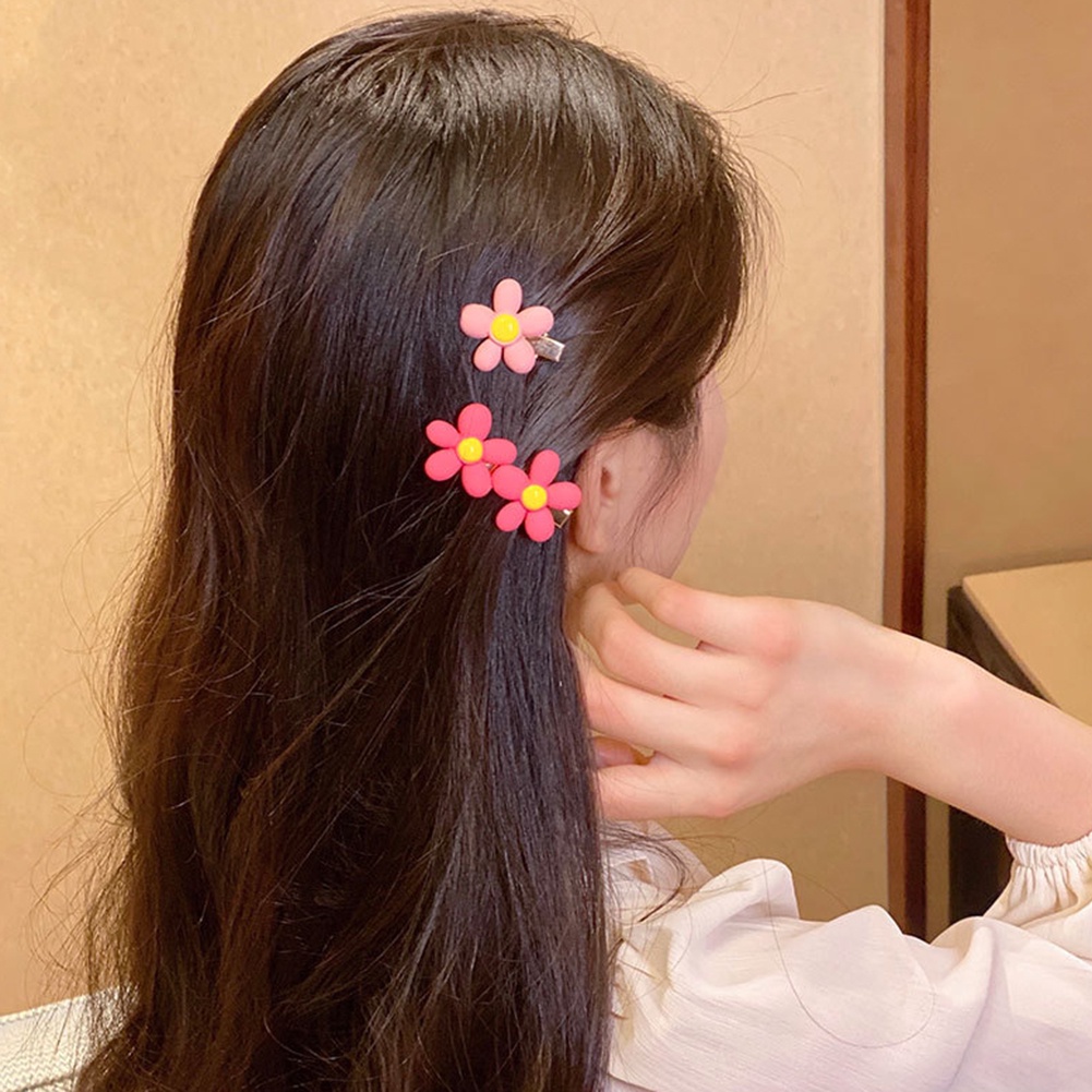 Kẹp Tóc Đính Nơ Trái Tim Màu Hồng Dễ Thương Cho Bé Gái