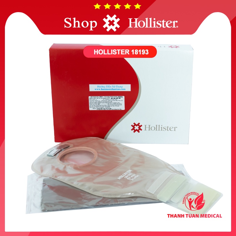 Túi hậu môn nhân tạo 2 mảnh Hollister túi trong, lọc khí và khóa cuốn mã 18192 / 18193 / 18194 | USA-Mỹ