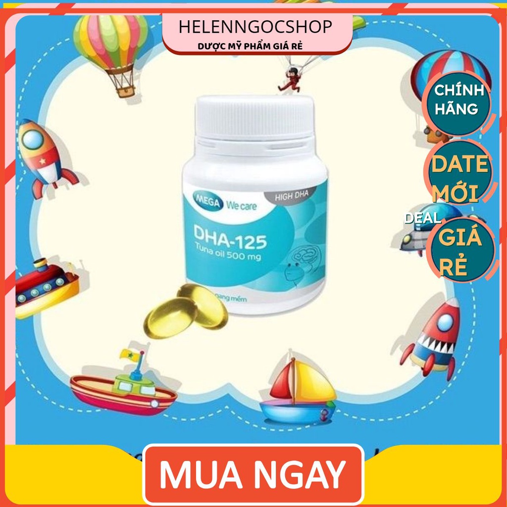 DHA 125 GIÚP TRẺ PHÁT TRIỂN TRÍ NÃO, SÁNG MẮT, SÁNG DA,