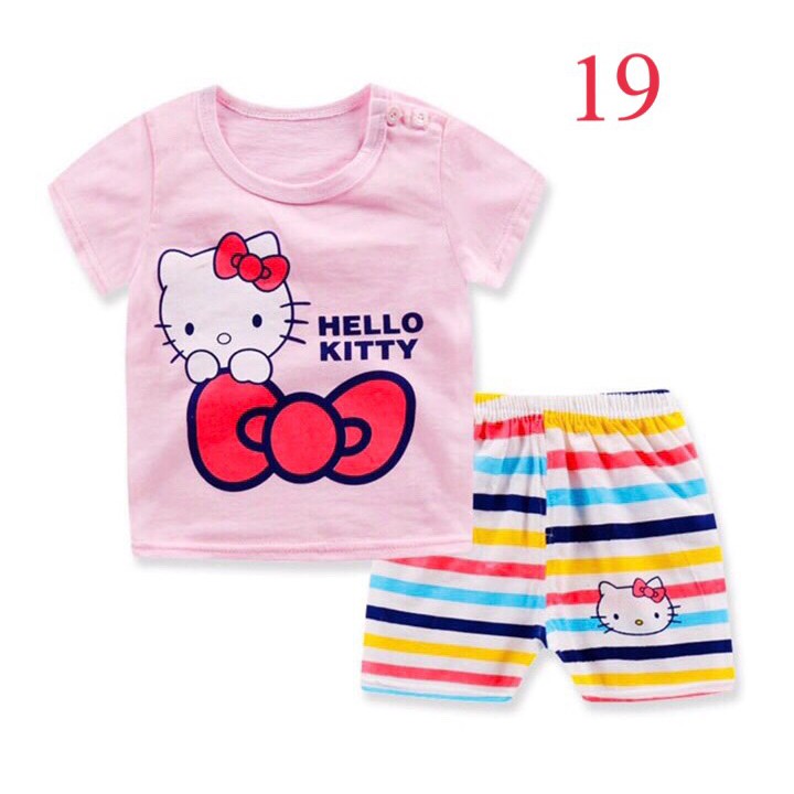 Bộ cộc tay cho bé 8-22kg hàng Quảng Châu. Đồ bộ cho bé chất cotton thấm hút mồ hôi tốt (mẫu 18-23)