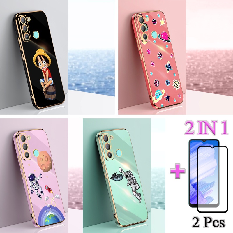 Ốp Điện Thoại Silicone Mềm Mạ Vàng 2 Trong 1 Cho Tecno Pop 5 LTE BD4 Tecno Pop 5 LTE BD4