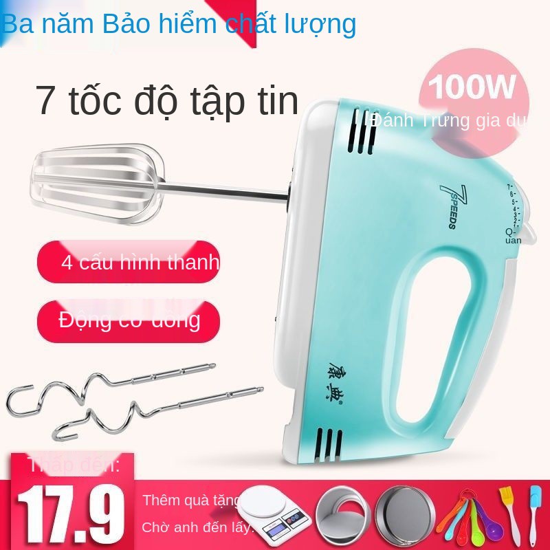 Máy trộn nhỏ để làm bánh và dụng cụ nướng kem, đánh trứng, trứng điện, tự động, gia