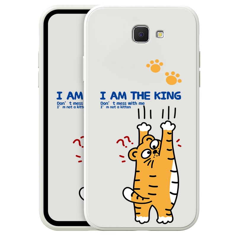 Ốp Điện Thoại Hình Mèo Dễ Thương Cho Samsung Galaxy J5PRIME J7PRO J6Plus2018 J72015 J7PRO J6Plus2018 M30S M62 Phone Casing Silicon Fashion Camera Lens Protector Full Cover simple Liquid silicone Cases