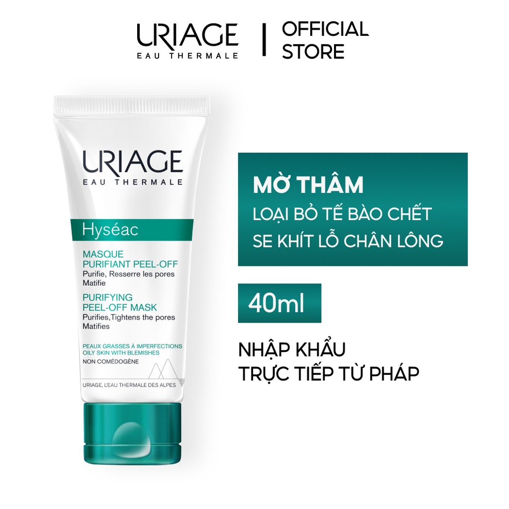 Mặt nạ lột se khít lỗ chân lông, giảm thâm cho da dầu, mụn URIAGE HYSÉAC MASQUE PURIFIANT PEEL-OFF 40ml