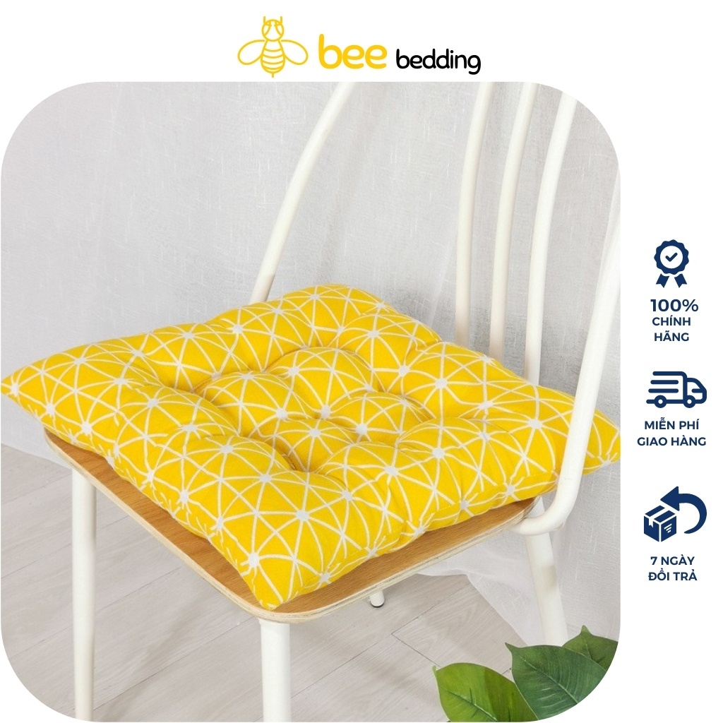 Đệm ngồi bệt vuông kiểu nhật Bee Bedding - nệm lót ghế vuông, tròn 40x 40, bông tựa lưng, ngồi ghế, ngồi bệt, ngồi thiền
