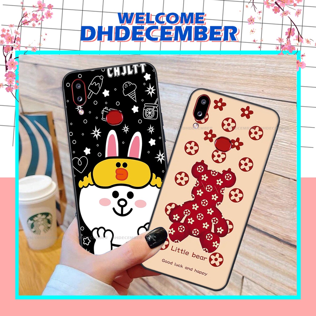 Ốp lưng Samsung Galaxy A10S in hình gấu K@ws, gấu nâu, dor@emon RẺ- ĐẸP- BỀN