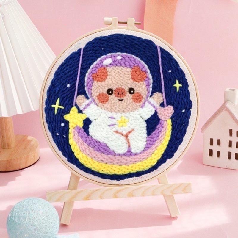 Len xù theo mẫu khách gửi, bao gồm cả khung vải và len