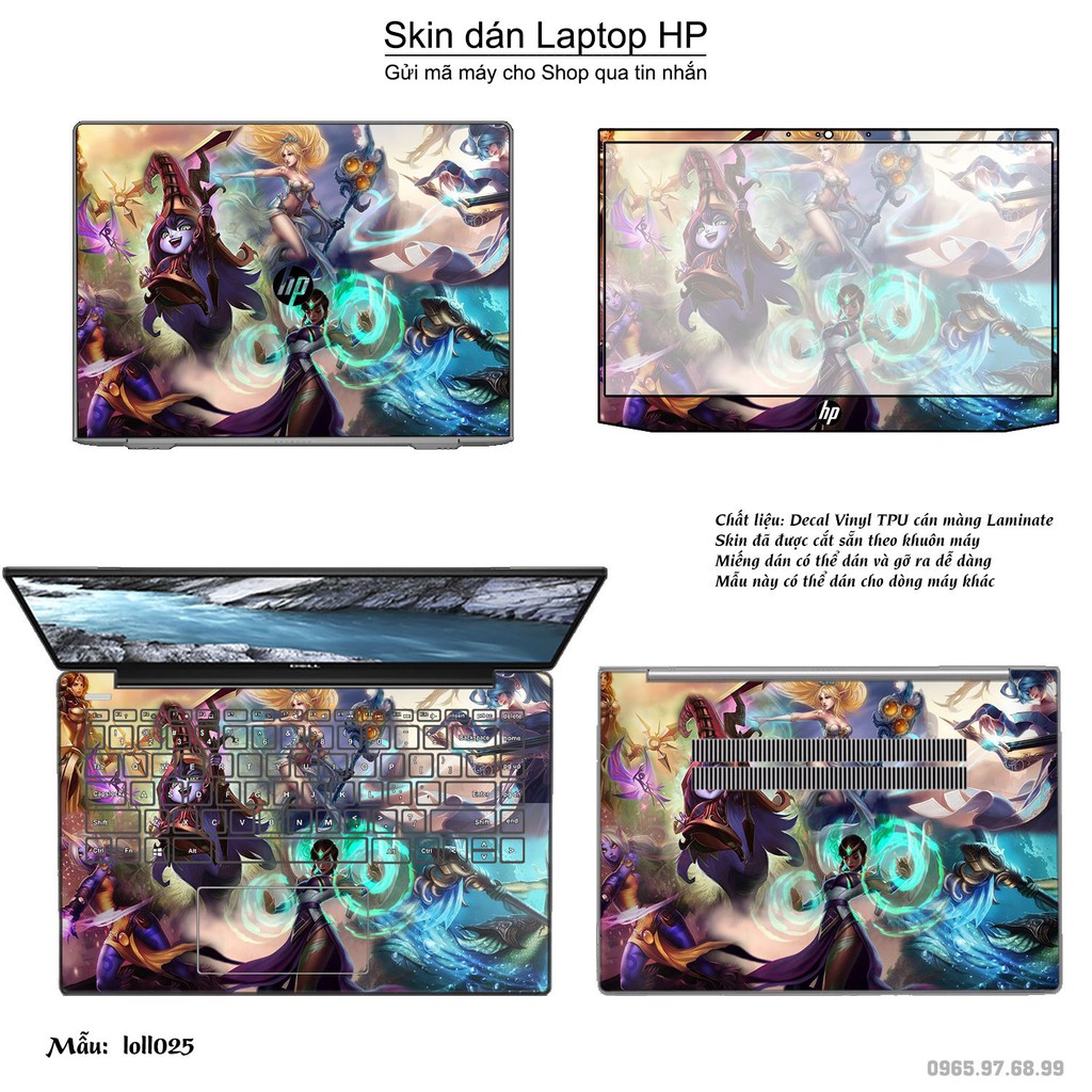 Skin dán Laptop HP in hình Liên Minh Huyền Thoại nhiều mẫu 3 (inbox mã máy cho Shop)