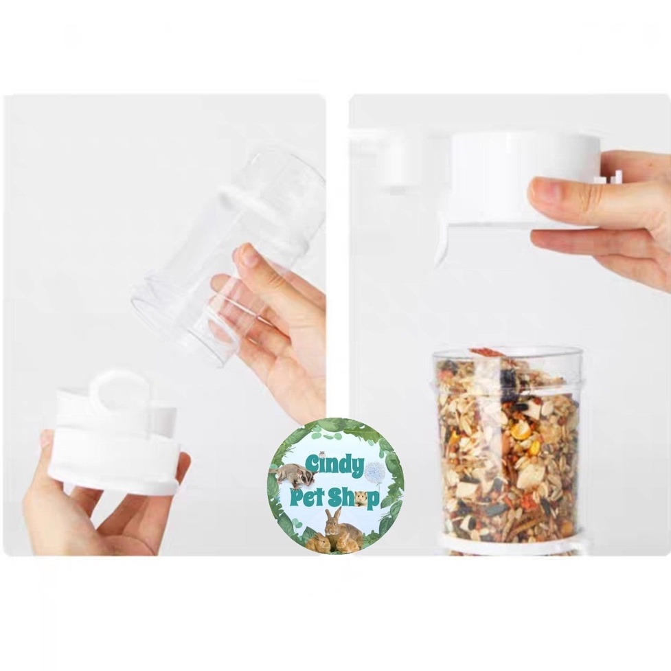 Máng ăn tự động rơi thức ăn cho Hamster, Nhím, Bọ Ú, Dumbo Rat...