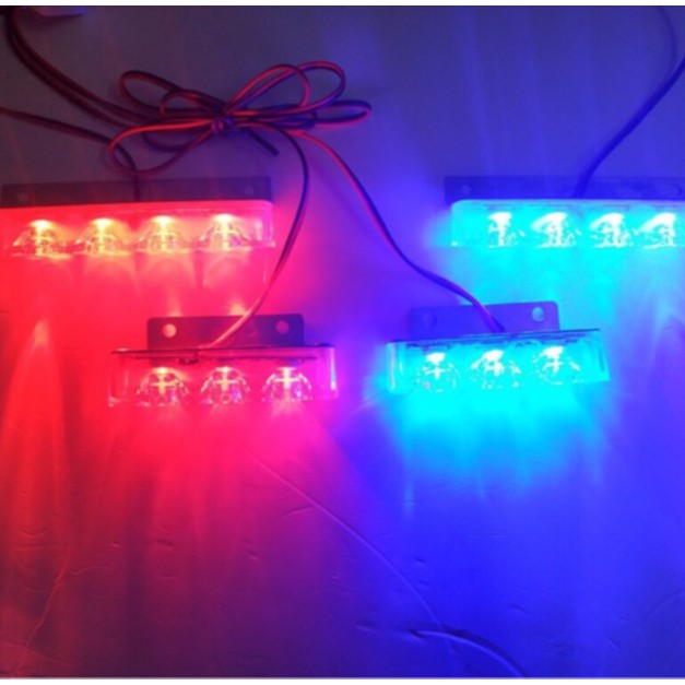 Đèn chớp xanh-đỏ 3 LED - Phù hợp với mọi loại xe