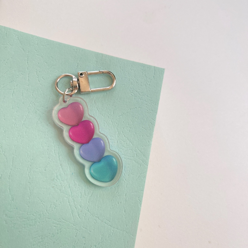 Móc khóa trang trí balo túi xách họa tiết đáng yêu