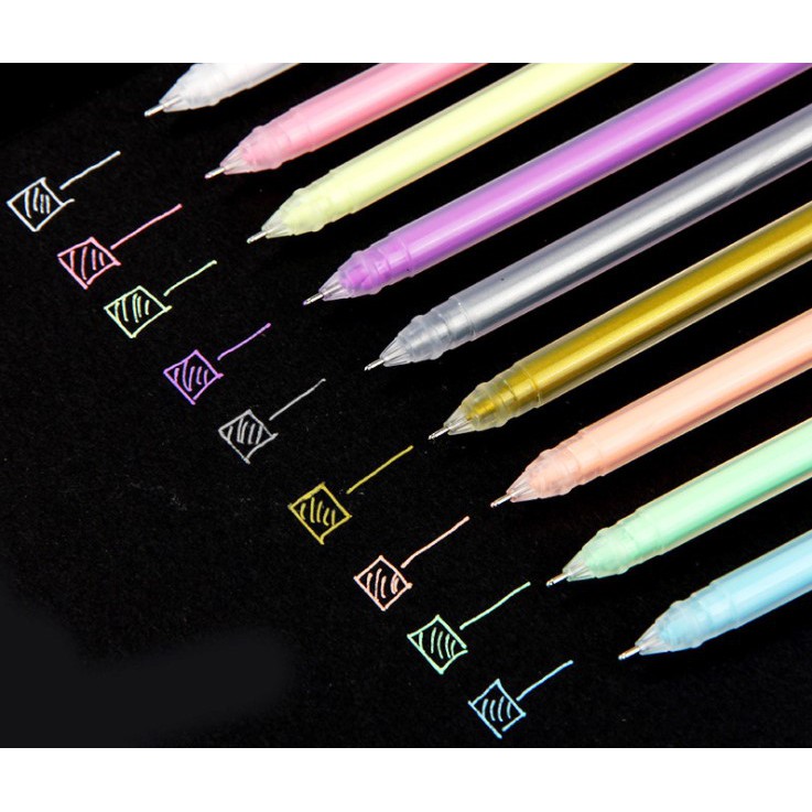 [ẢNH THẬT] Bút gel dạ quang nhiều màu chuyên dùng trang trí sổ tay, bullet journal
