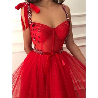 Lưới Đỏ Mềm Dệt Chấm Bi Giãn Nhẹ 2 Chiều