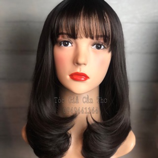 Tóc bộ cúp 45cm nâu đen
