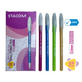 Bút Bi Nến Stacom 0.6mm Mực Xanh