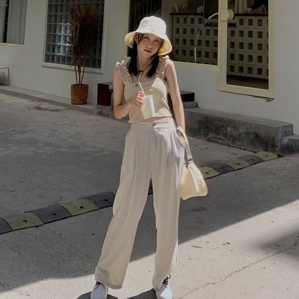 Quần culottes linen cạp cúc TKQ35 Lollie.studio