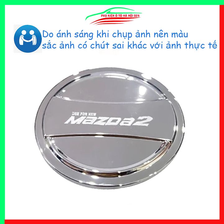 Ốp nắp xăng Mazda 2 2015-2023 mạ crom bảo vệ chống trầy trang trí ô tô