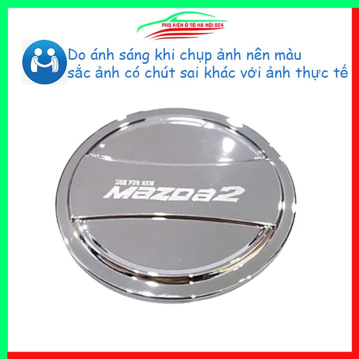 Ốp nắp xăng Mazda 2 2015-2019 mạ crom bảo vệ chống trầy trang trí ô tô