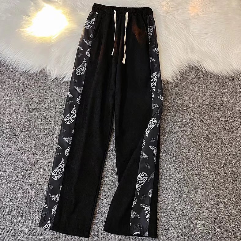 Quần Dài Ống Rộng Vải Nhung Phong Cách Hip hop Retro Mới Cho Nam