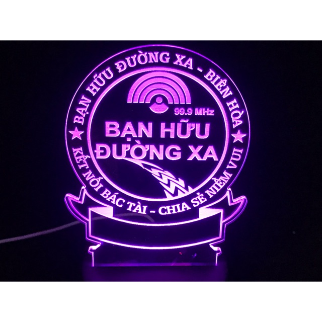 Đèn Led 3d Bạn Hữu Đường Xa 16 Màu Remote Điều Khiển - Quà tặng theo yêu cầu