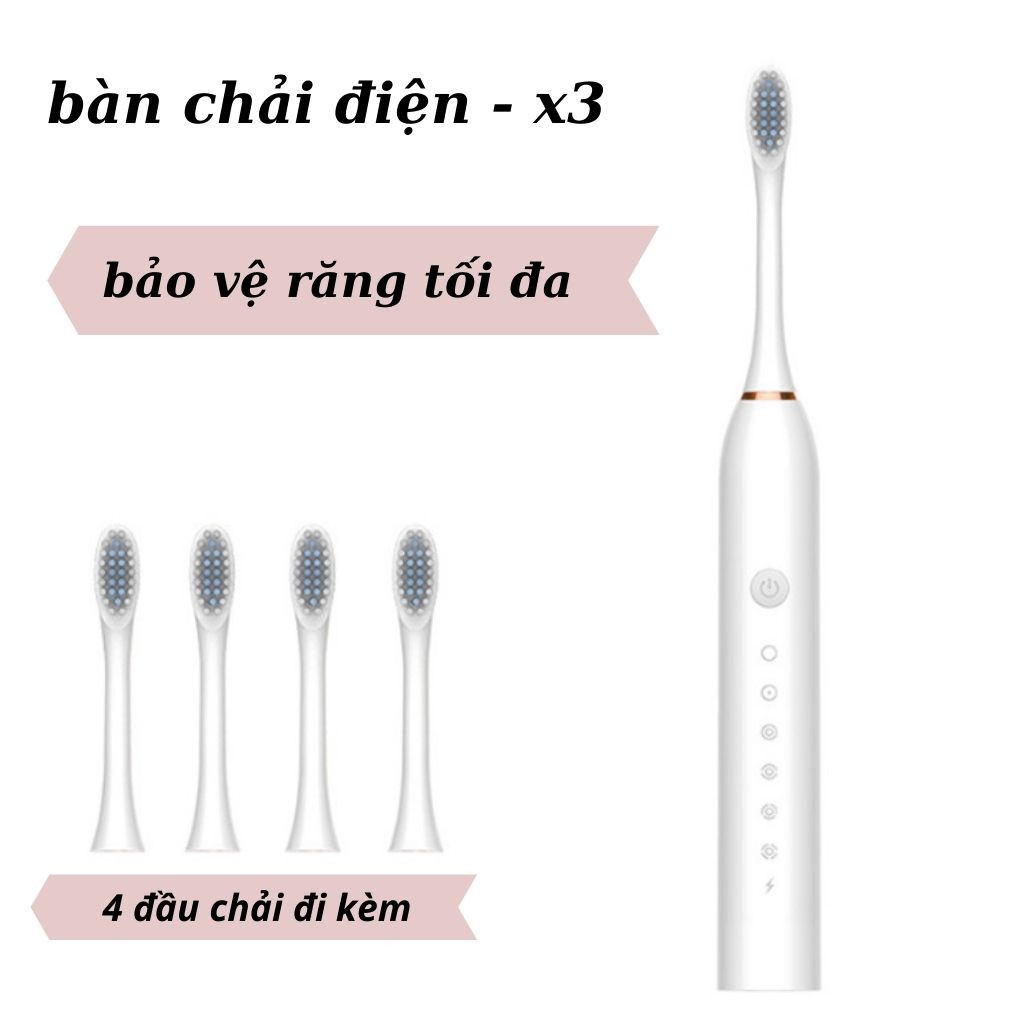 Bàn Chải Điện Đánh Răng 6 Chế Độ Chăm Sóc Răng - Bàn Chải Đánh Răng Tự Động SONIC X3