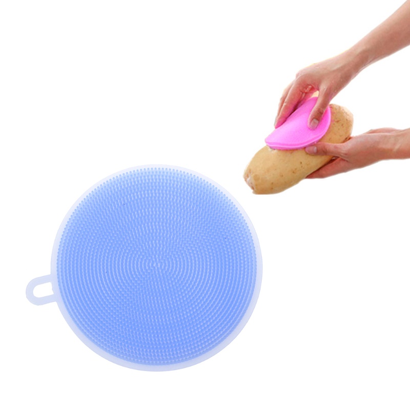 Miếng Silicone Tròn Rửa Chén Đĩa / Trái Cây / Rau Củ Quả