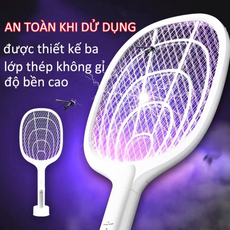 Vợt Muỗi Kiêm Đèn Bắt Muỗi Đa Năng Tích Điện 2 Trong 1 XC  -BOL.shop