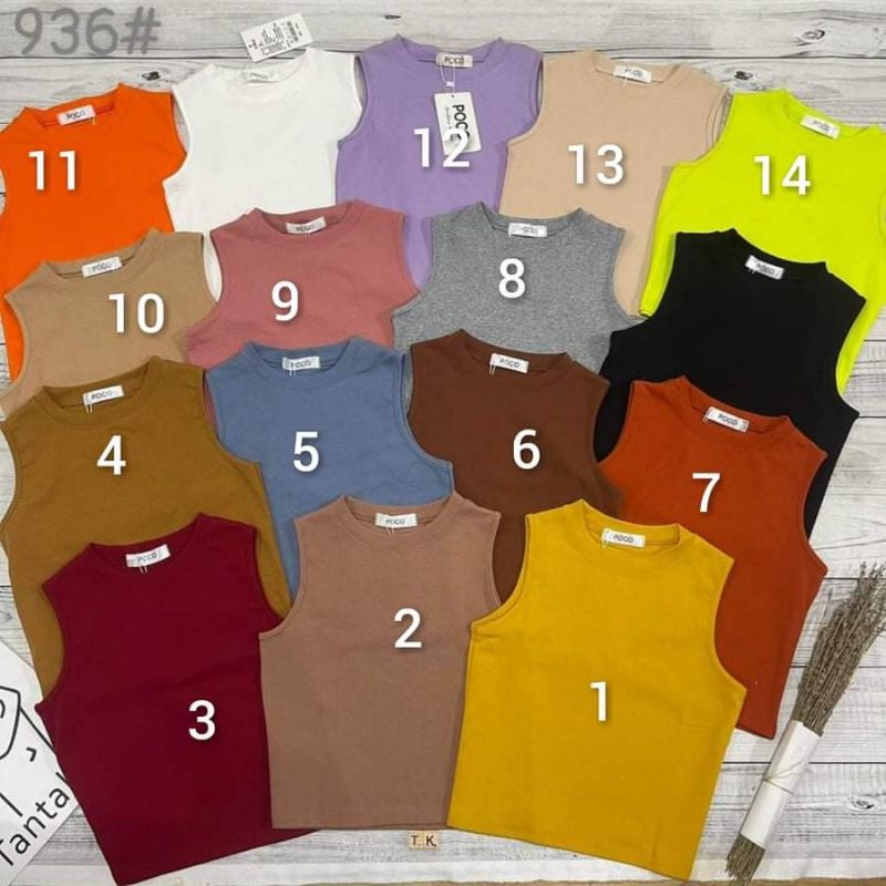 Áo ba lỗ croptop trơn ôm body