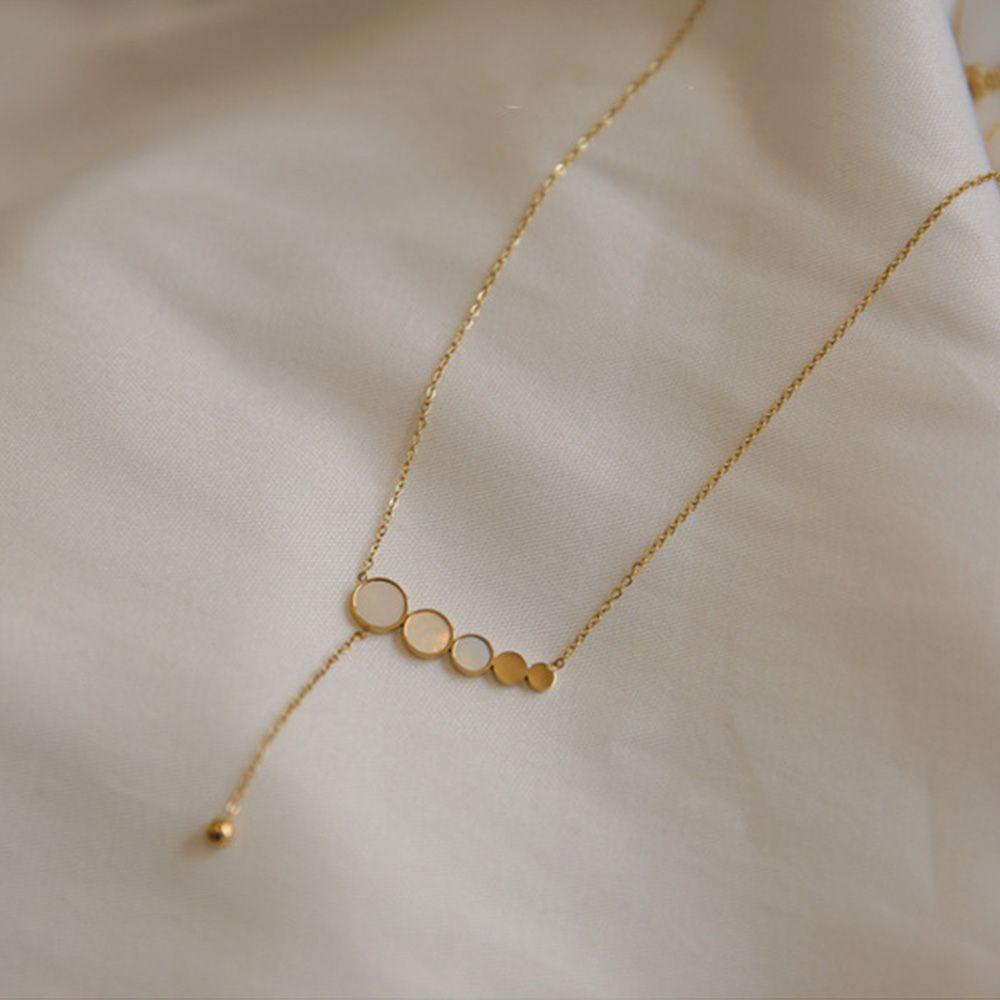 AROMA Vòng cổ Thép Titan Đơn Giản Phong Cách Hàn Quốc Cho Nữ