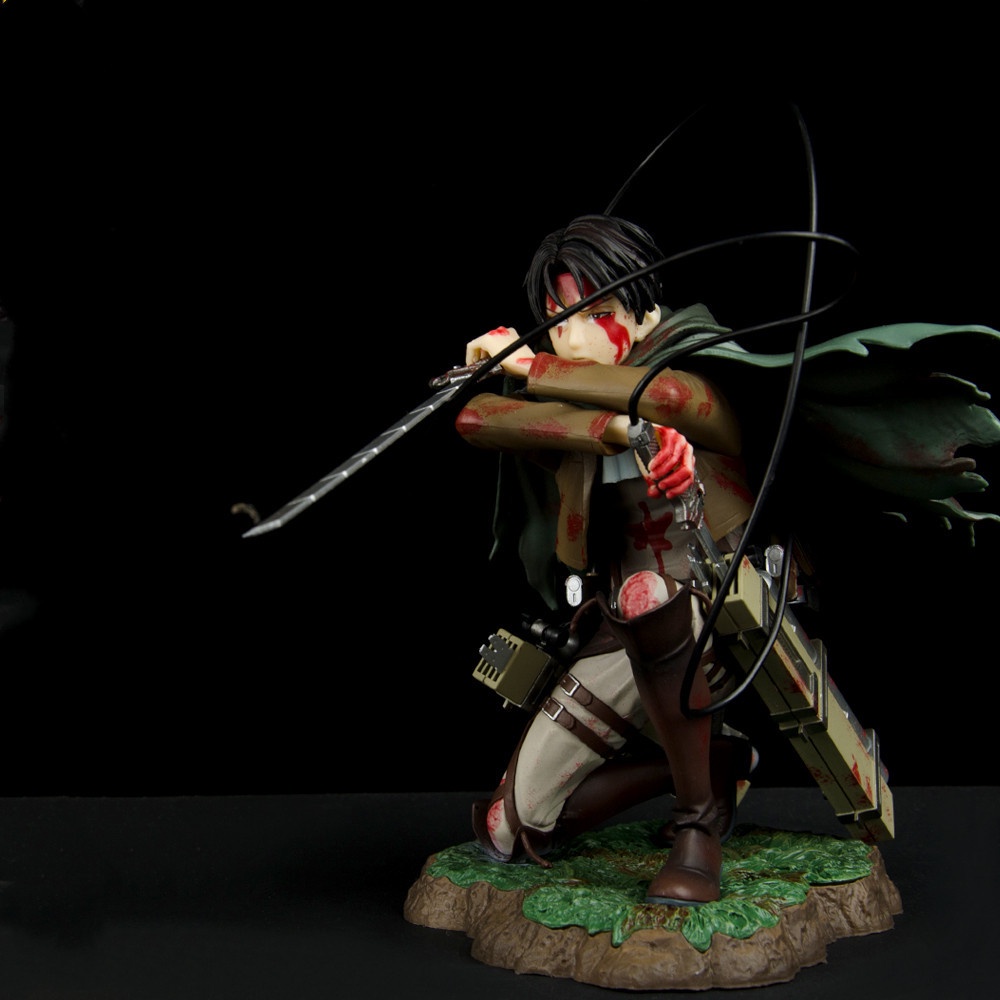 [ 18cm ] Tượng Levi Ackerman chém quỳ - AOT - Baystore