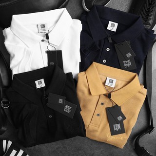  ÁO THUN TAY NGẮN POLO NAM CÓ CỔ-  POLO ICon TRƠN CAO CẤP - chất thun