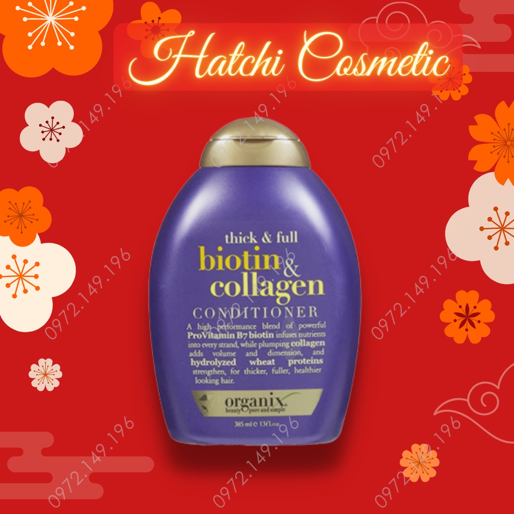 Lẻ Dầu Xả Biotin Collagen Giúp Chống Rụng &amp; Kích Thích Mọc Tóc 385ml