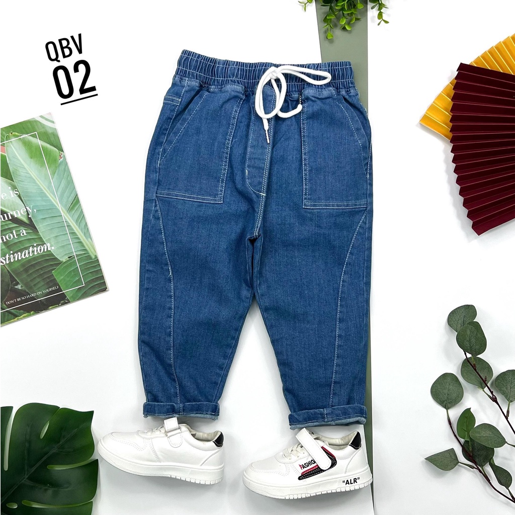 Quần jean trẻ em LITIBABY dáng suông, túi. Size 6 - 14 tuổi