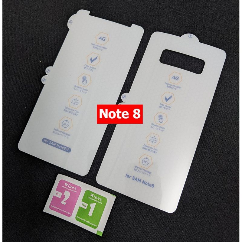 Miếng dán PPF Samsung Note 9 /Note 8  nhám, cao cấp.