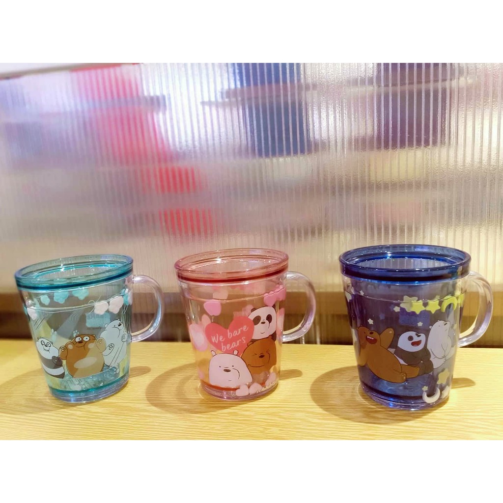 Cốc ly nhựa anh em gấu Bare Bear Chúng tôi đơn giản là gấu 260ml