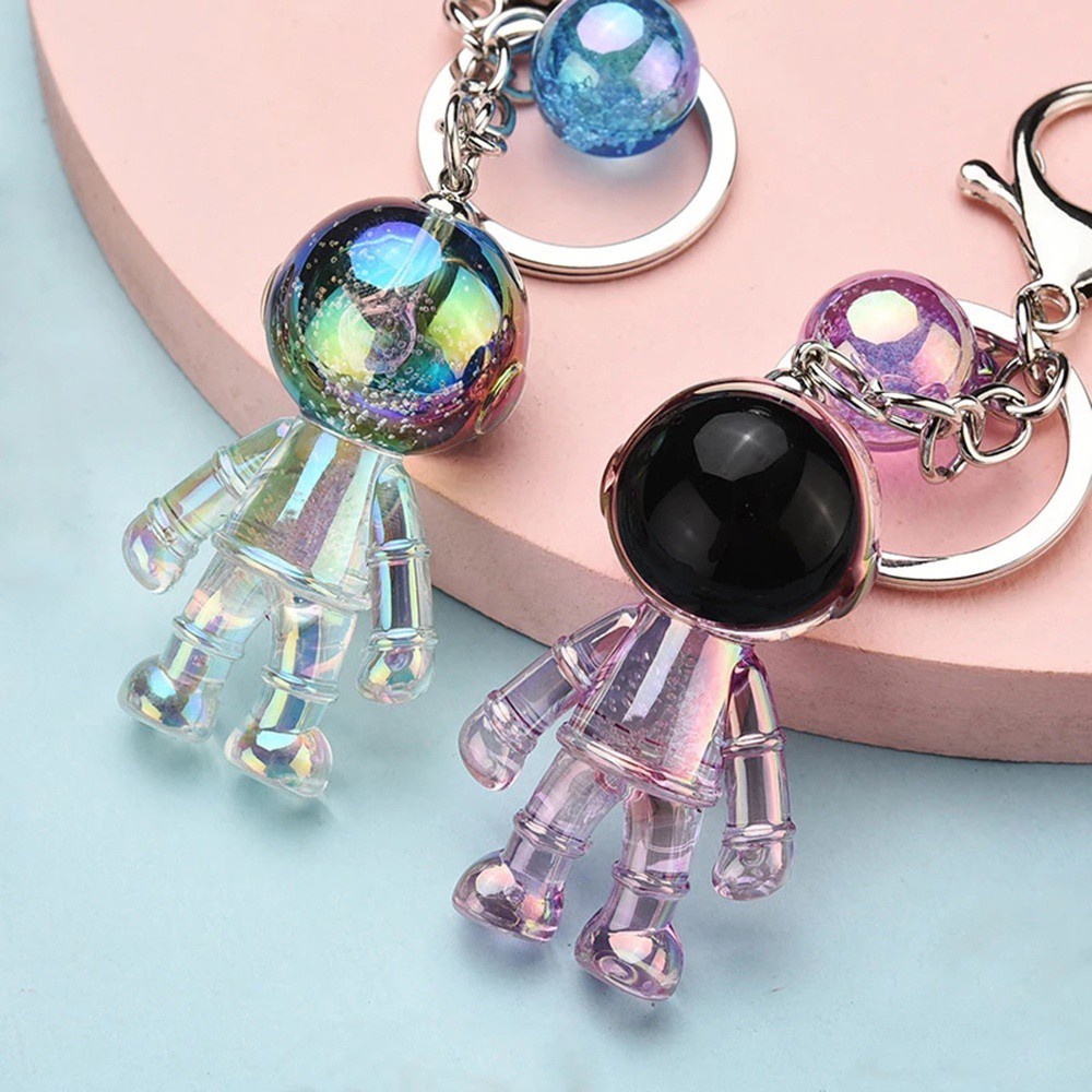 Móc Khóa Acrylic Trong Suốt Hình Phi Hành Gia Dễ Thương Nhiều Màu Sắc Tùy Chọn