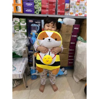 Thú bông chó shiba hoá trang ong vàng siêu TO quà từ Friso