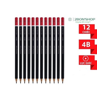 Chì kỹ thuật thân đen 2B/3B/4B/5B/HB STACOM /PC101 ( Hộp 12 cây)