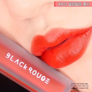 Son Black Rouge A03 Đỏ Cam Cháy Air Fit Velvet Tint