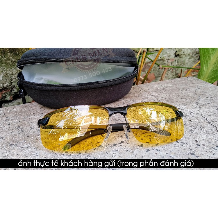 Kính đi đêm chống lóa đèn xe cao cấp RB3043, có hộp đựng