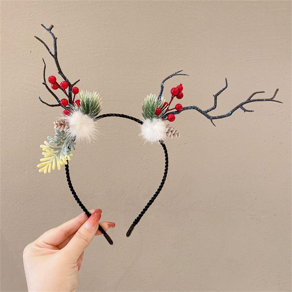 Kẹp Tóc Hình Tuần Lộc Bằng Acrylic Phong Cách Giáng Sinh Dành Cho Trẻ Em