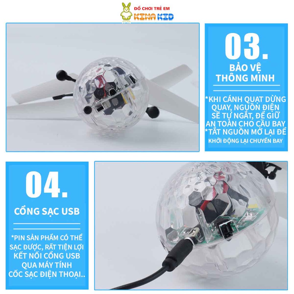 Quả Cầu Bay Cảm Ứng Phát Sáng Siêu Đẹp Hover Sphere, Sáng Tạo Và Vui Nhộn Cho Bé