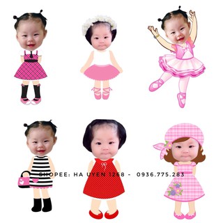 Chibi cho bé tặng kèm bảng tên từ 5 chibi