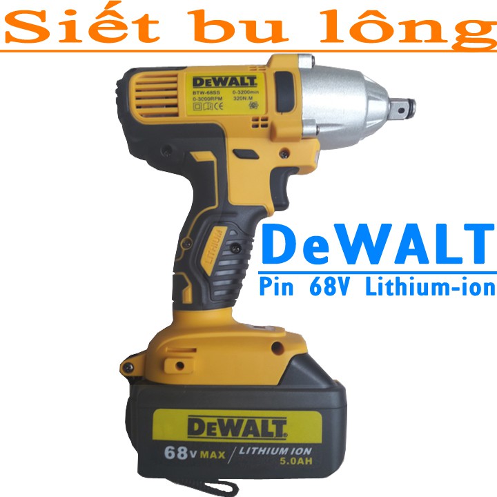 máy siết bu lông DeWALT - pin 68V - may siet bu long - Shopee Việt Nam