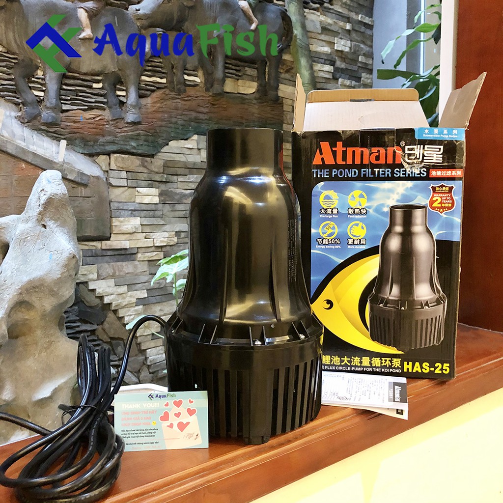 Máy Bơm Chìm Cho Hồ Cá Koi Atman HAS 20- HAS 35 (bơm tạt, thổi luồng hồ cá Koi)