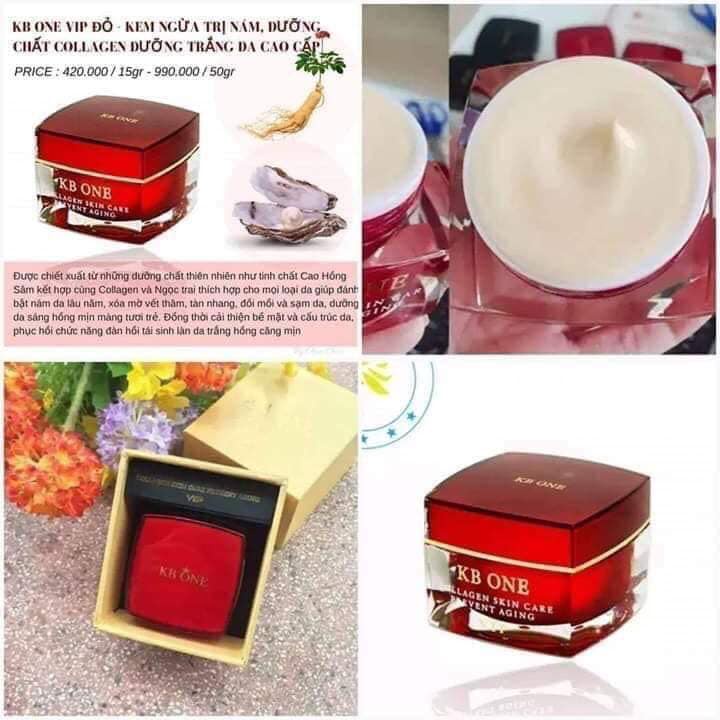 KEM VIP ĐỎ KB ONE 15G-50G LÀM MỜ NÁM, TÀN NHANG