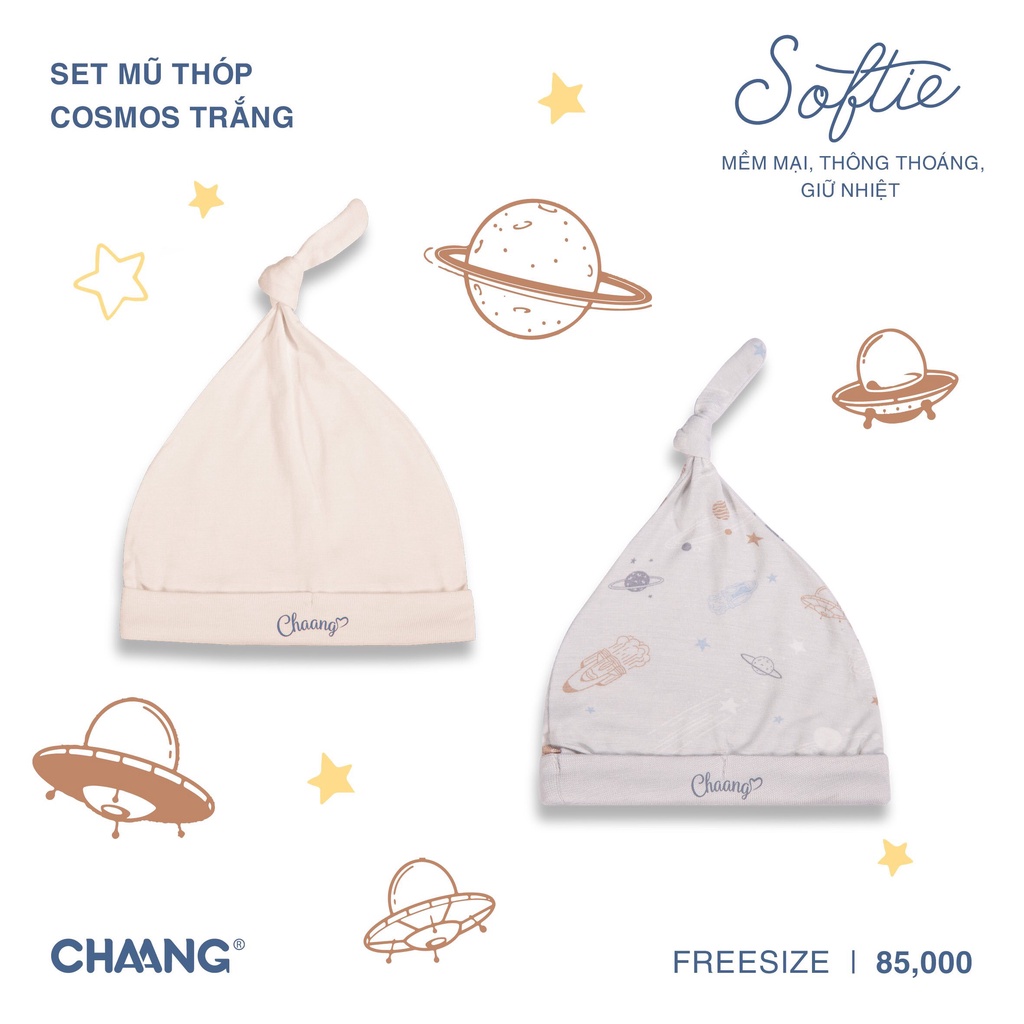 Chaang set 2 chiếc mũ thóp bảo vệ bé cosmos AW2022D13
