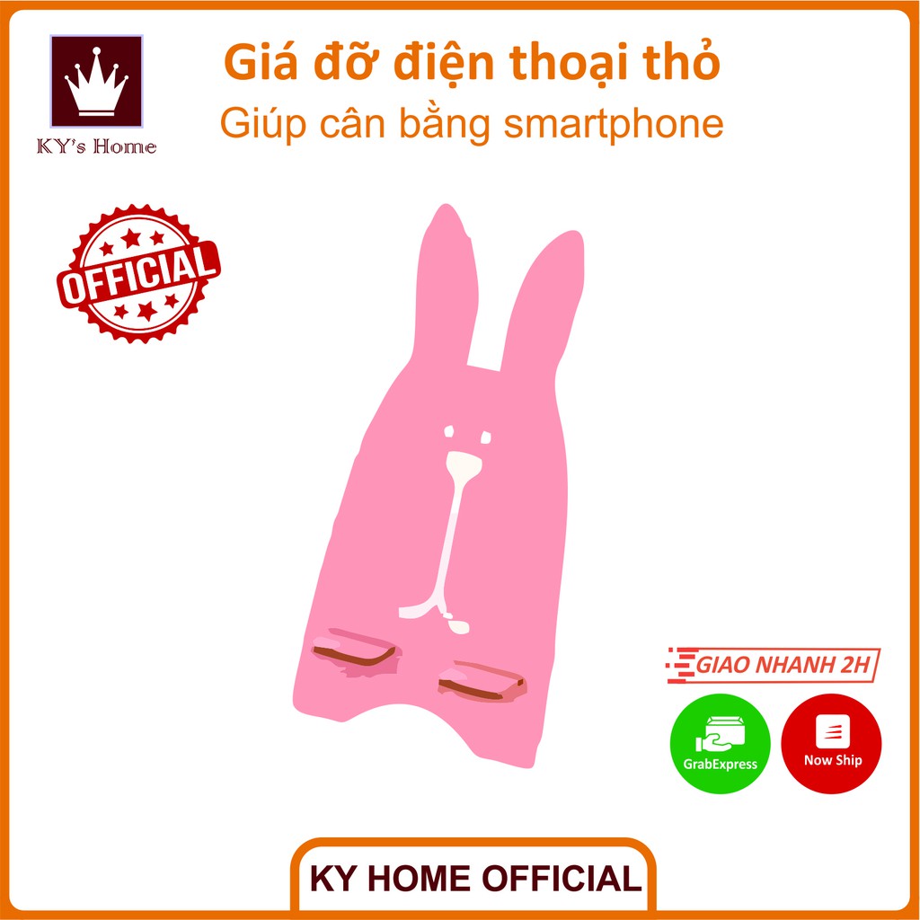 Giá đỡ điện thoại di động tiện dụng bằng gỗ lắp ghép hình thỏ sáng tạo